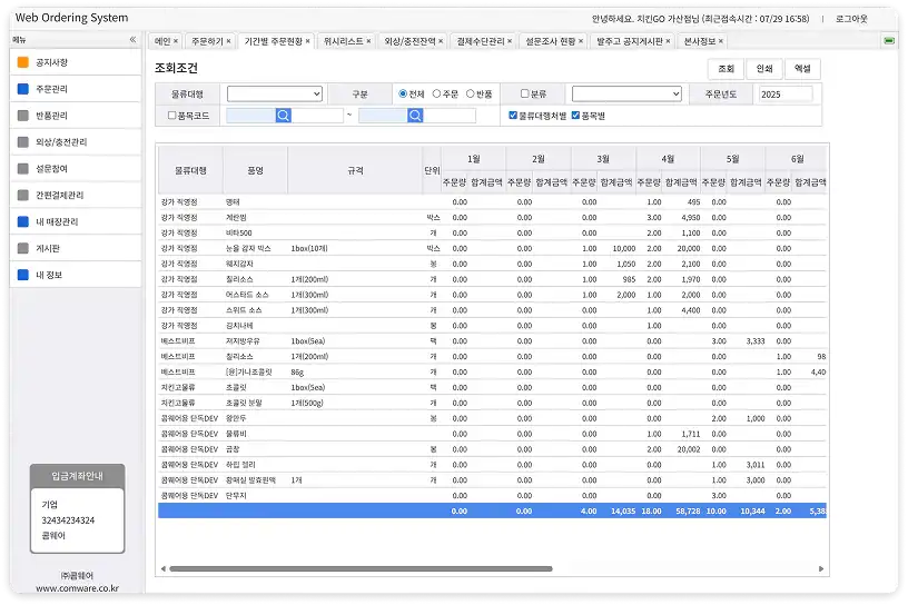 주문현황