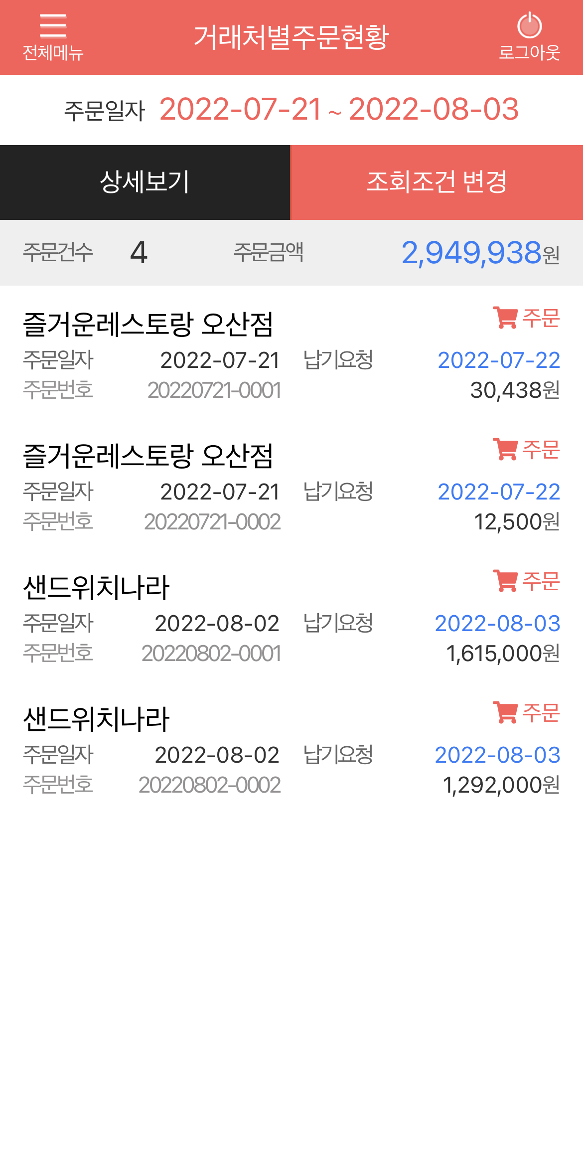 주문현황