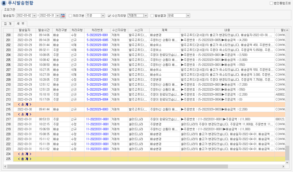 SMS/푸시 알림